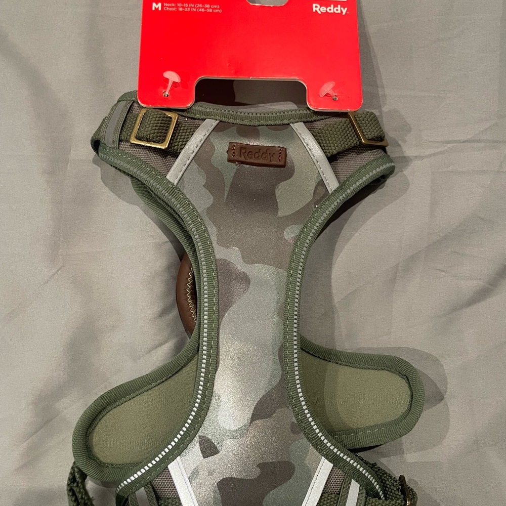 Reddy Green and Brown Dog Harness with Padded Comfort